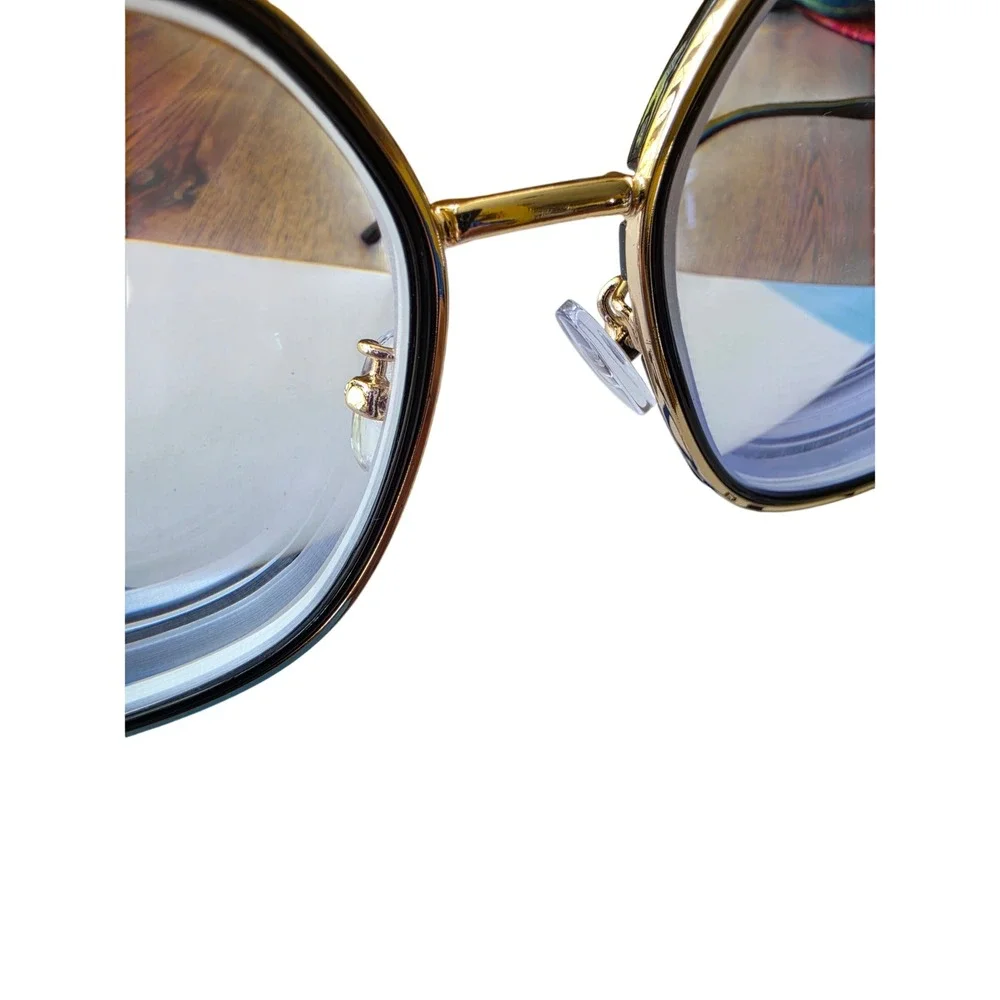 Aoolia Eyeglass Frames Lot Tortoise Double Bridge & Gold Geometric‎ Glitter 2pc